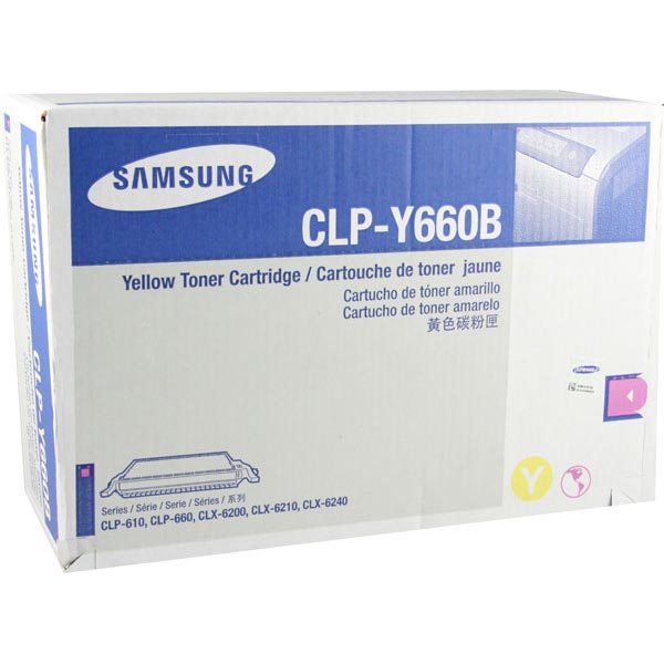 Samsung CLP-Y660B OEM Yellow Toner Cartridge