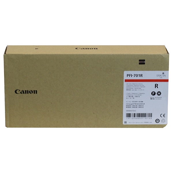 Canon 0906B001 (PFI-701R) OEM Red Inkjet Cartridge
