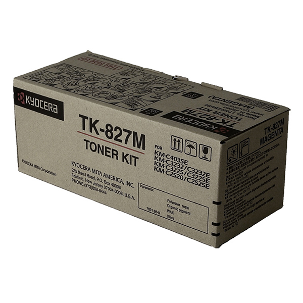 Kyocera Mita 1T02FZBUS0 (TK-827M) OEM Magenta Toner Cartridge