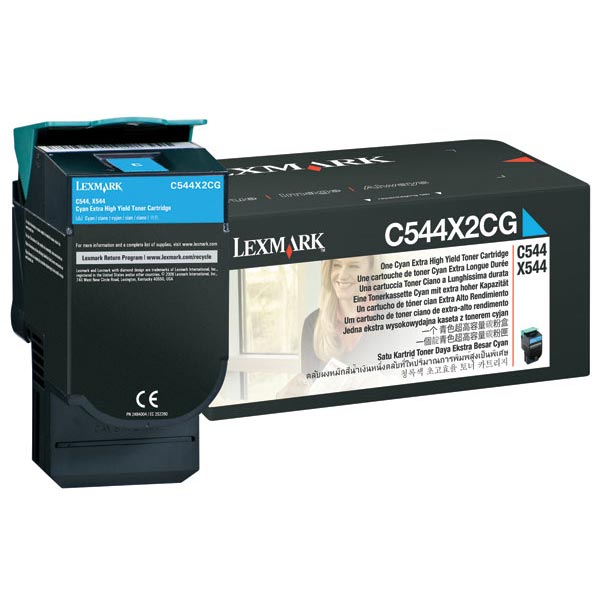 Lexmark C544X2CG OEM Cyan Toner Cartridge