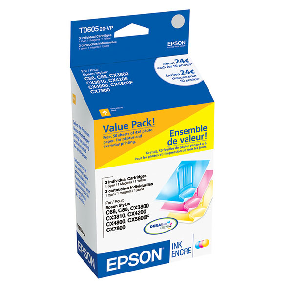 Epson T060520 (Epson 60) OEM Yellow Inkjet Cartridge