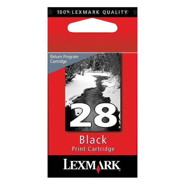 Lexmark 18C1428 (Lexmark #28) OEM Black Inkjet Cartridge