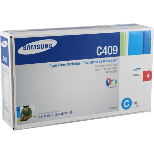 Samsung CLT-C409S OEM Cyan Toner Cartridge