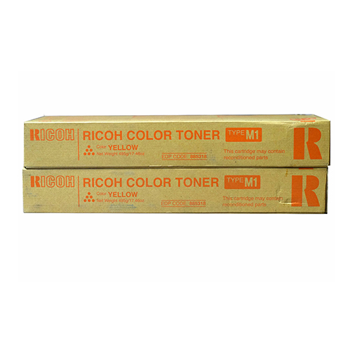 Ricoh 885318 (Type M1) OEM yellow Laser toner bottle