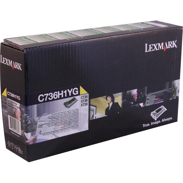 Lexmark, IBM C736H1Y (24B5806) OEM High Yield Yellow Toner Cartridge
