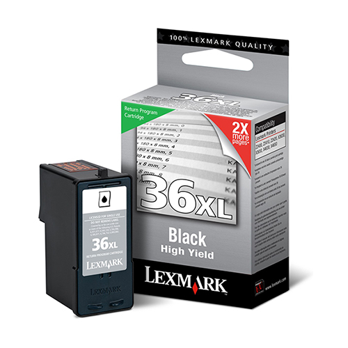 Lexmark 18C2230 (Lexmark #36XL) OEM High Yield Black Inkjet Cartridge (2 pk)