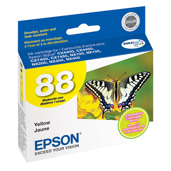 Epson T088420 (Epson 88) OEM Yellow Inkjet Cartridge