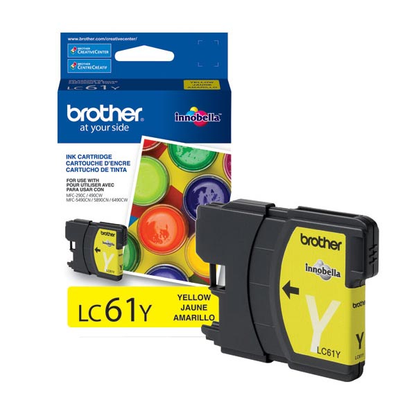 Brother LC-61Y OEM Yellow Inkjet Cartridge