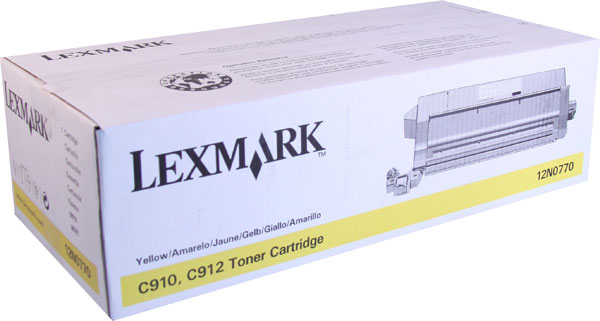 Lexmark 12N0770 OEM Yellow Toner Cartridge