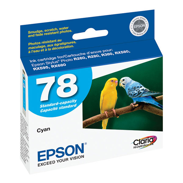 Epson T078220 (Epson 78) OEM Cyan Inkjet Cartridge