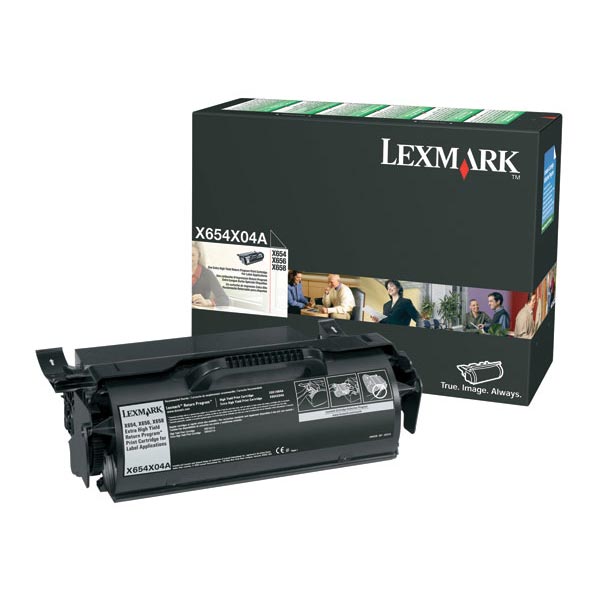 Lexmark X654X04A OEM Black Toner Printer Cartridge
