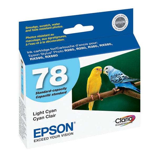 Epson T078520 (Epson 78) OEM LightCyan Inkjet Cartridge