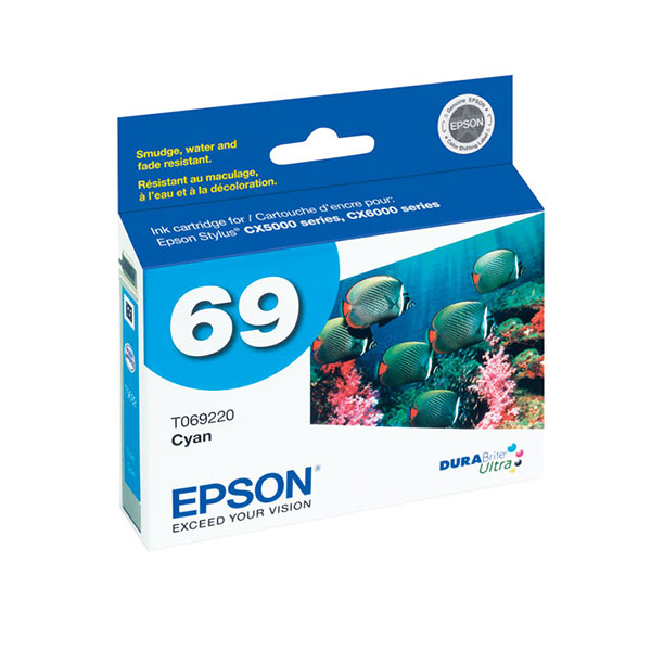 Epson T069220 (Epson 69) OEM Cyan Inkjet Cartridge