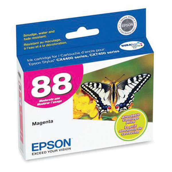 Epson T088320 (Epson 88) OEM Magenta Inkjet Cartridge