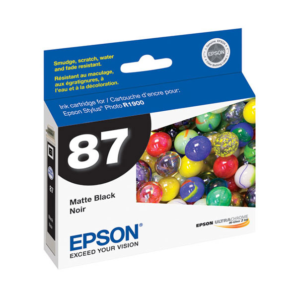 Epson T087820 (Epson 87) OEM Black Inkjet Cartridge