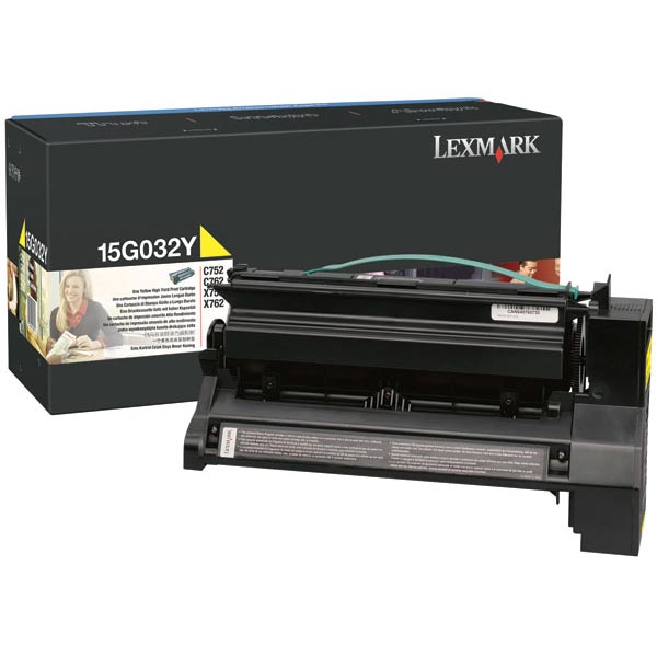 Lexmark 15G032Y OEM Yellow Print Cartridge