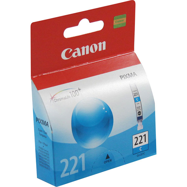 Canon 2947B001 (CLI-221C) OEM Cyan Inkjet Cartridge