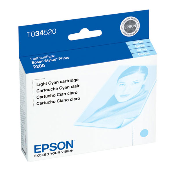 Epson T034520 (Epson 34) OEM LightCyan Inkjet Cartridge
