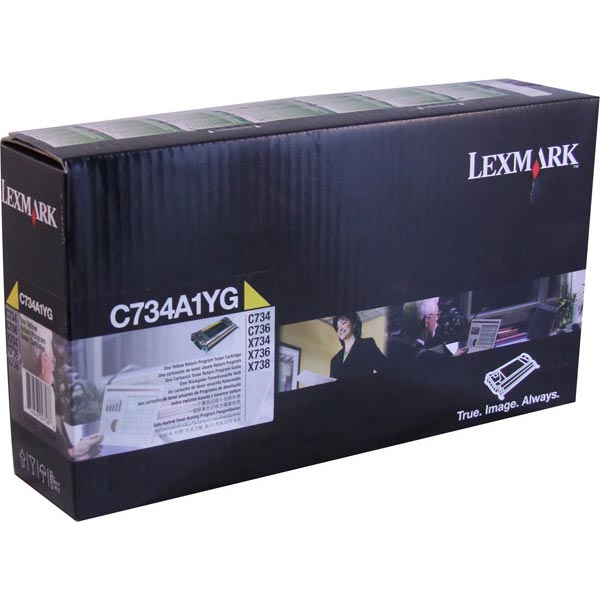 Lexmark C734A1Y OEM Yellow Toner Cartridge