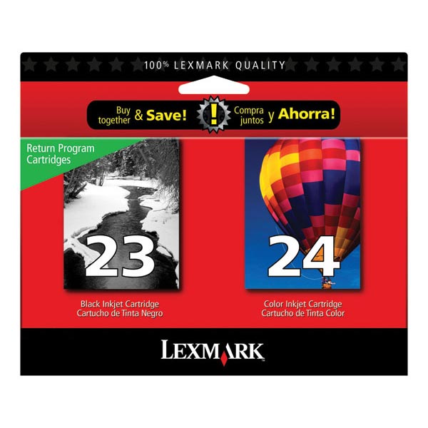 Lexmark 18C1571 (Lexmark #23) OEM Black / Tri-Color Inkjet Cartridge (Combo Pack)