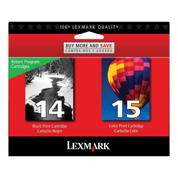 Lexmark 18C2239 (Lexmark #14) OEM Black / Color Inkjet Cartridge (Combo Pack)