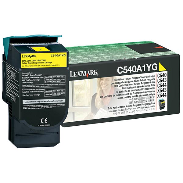 Lexmark C540A1YG OEM Yellow Toner Cartridge