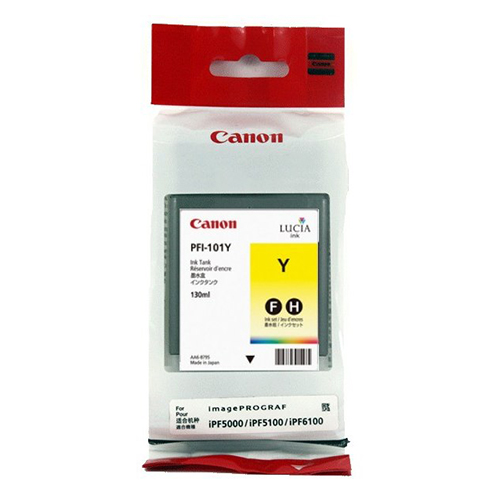 Canon 0886B001AA (PFI-101Y) OEM Yellow Inkjet Cartridge