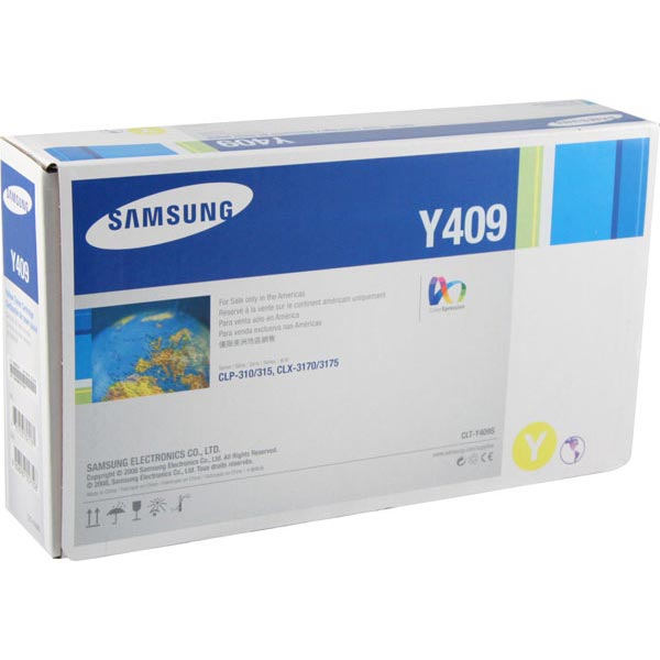 Samsung CLT-Y409S OEM Yellow Laser Toner Cartridge