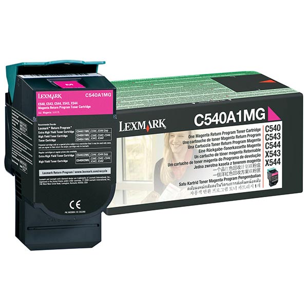 Lexmark C540A1MG OEM Magenta Toner Cartridge