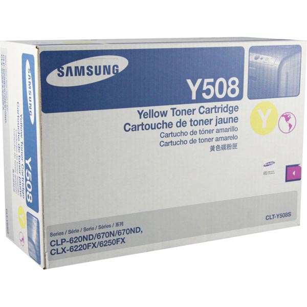 Samsung CLT-Y508S OEM Yellow Toner Cartridge