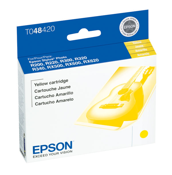 Epson T048420 (Epson 48) OEM Yellow Inkjet Cartridge