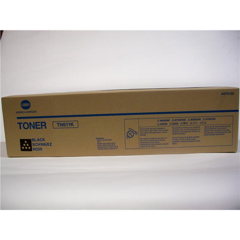 Konica Minolta A070130 (TN-611K) OEM Black Laser Toner Cartridge