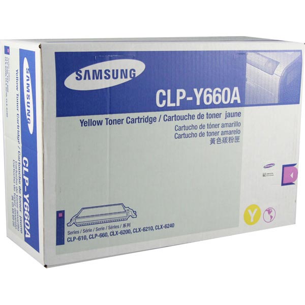 Samsung CLP-Y660A OEM Yellow Toner Cartridge