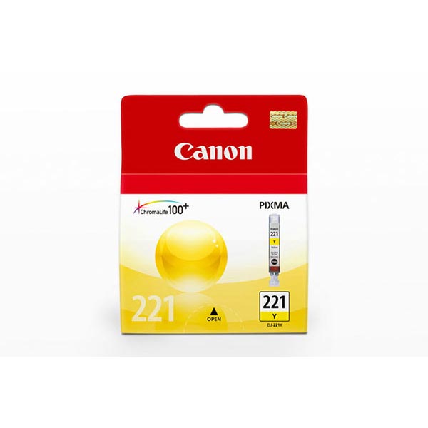 Canon 2949B001 (CLI-221Y) OEM Yellow Inkjet Cartridge