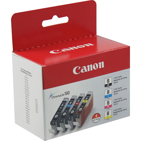 Canon 0620B010 (CLI-8) OEM 4 Colors Ink Tank