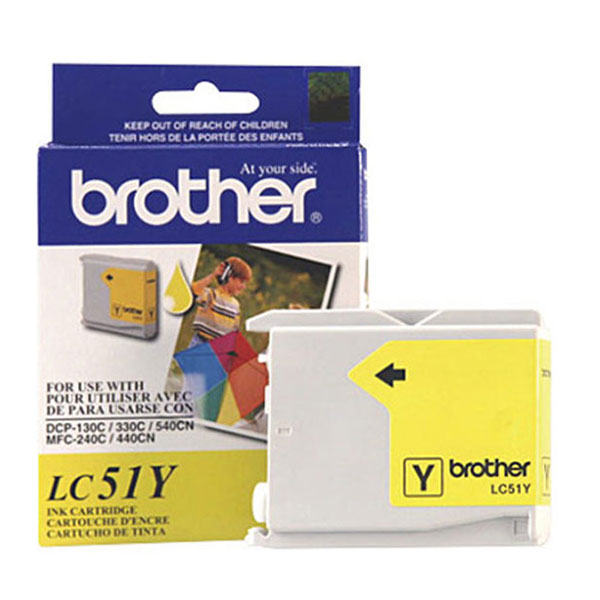 Brother LC-51Y OEM Yellow Inkjet Cartridge