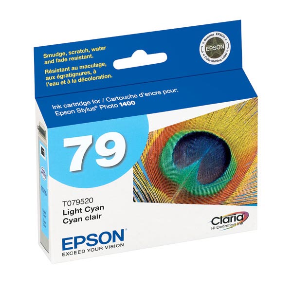 Epson T079520 (Epson 79) OEM Light Cyan Inkjet Cartridge