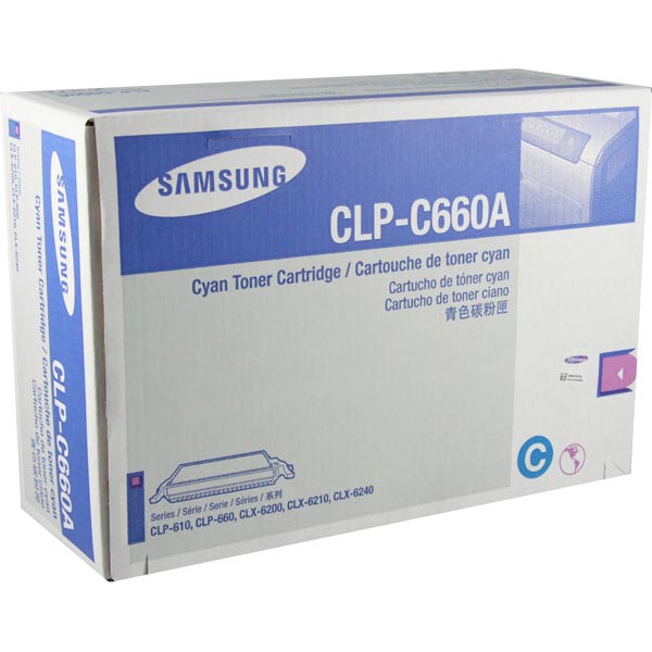 Samsung CLP-C660A OEM Cyan Toner Cartridge
