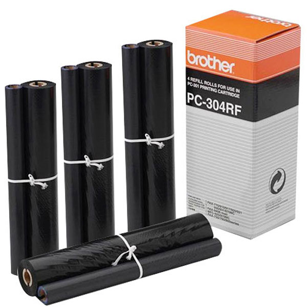 Brother PC-304RF OEM Black Thermal Transfer Refill Rolls (4 pk)