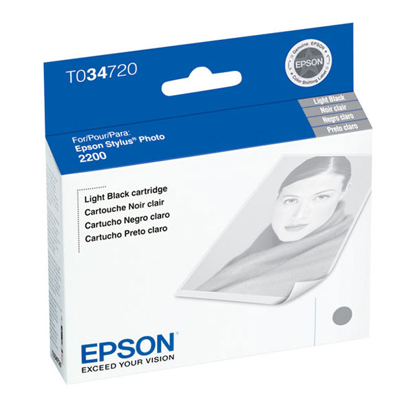 Epson T034720 (Epson 34) OEM LightBlack Inkjet Cartridge