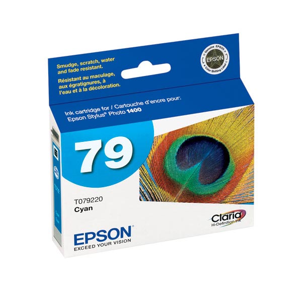 Epson T079220 (Epson 79) OEM Cyan Inkjet Cartridge