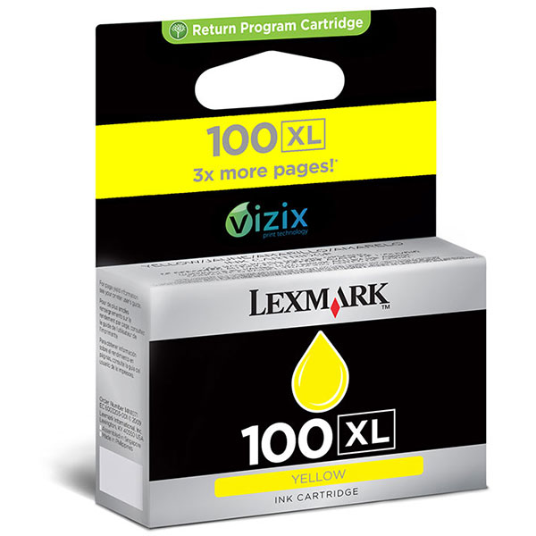 Lexmark 14N1071 (Lexmark #100Y XL) OEM Yellow Ink Cartridge