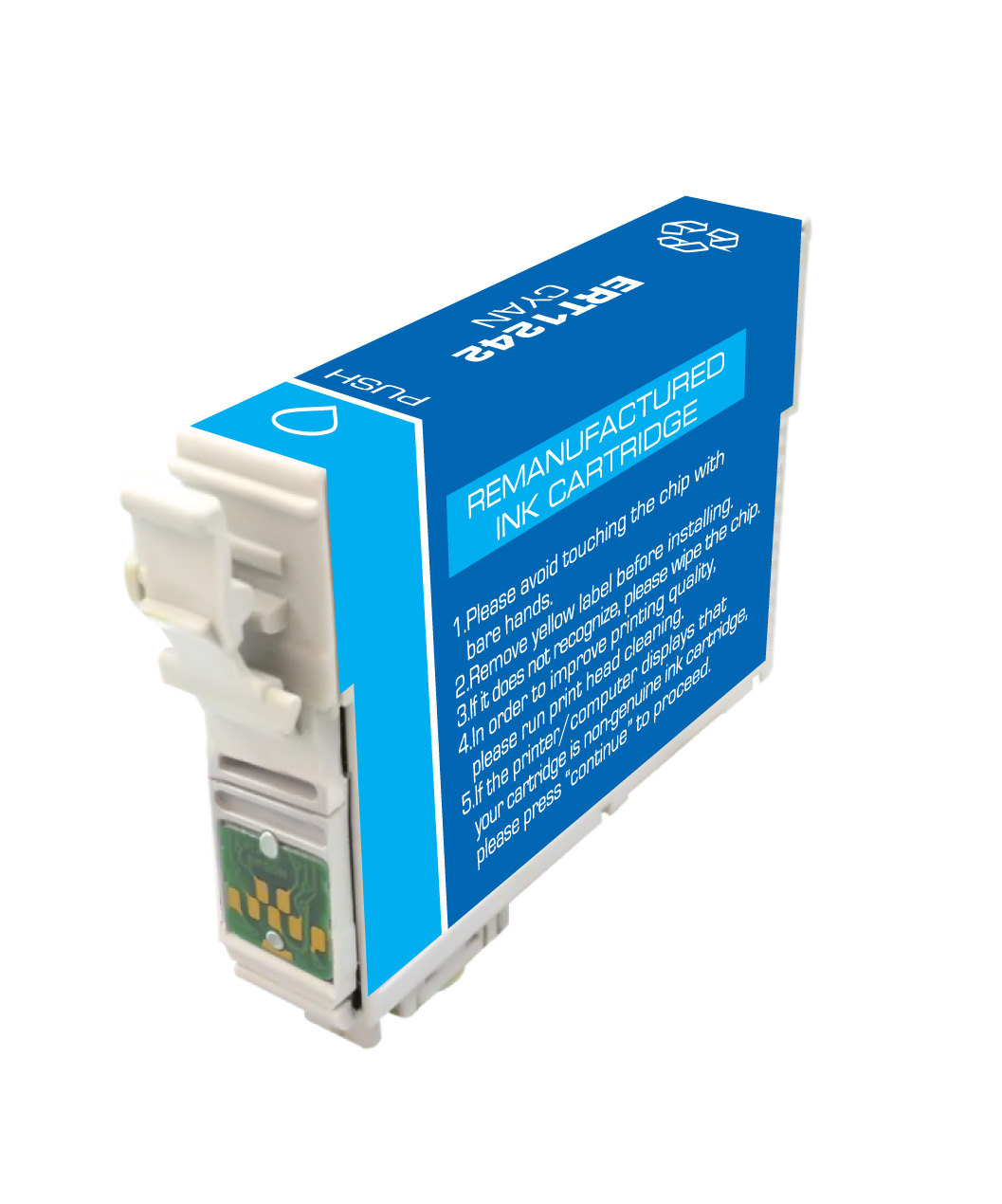 Premium T124220 (Epson 124) Compatible Epson Cyan Inkjet Cartridge