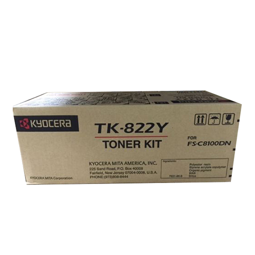 Kyocera Mita 1T02HPAUS0 (TK-822Y) OEM Yellow Toner Cartridge