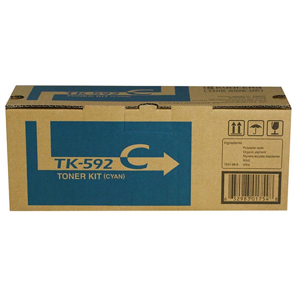 Kyocera Mita 1T02KVCUS0 (TK-592C) OEM Cyan Toner Cartridge
