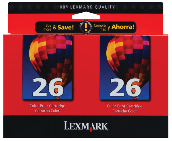 Lexmark 10N0139 (Lexmark #26) OEM Color Ink Cartridge (2 pk)