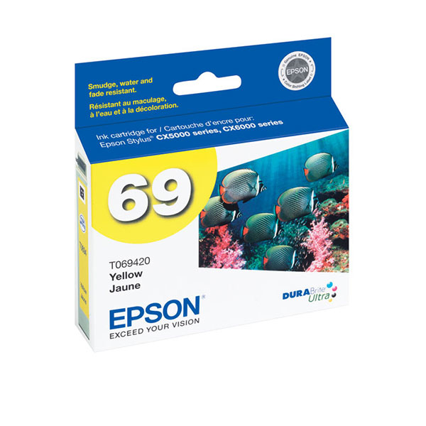 Epson T069420 (Epson 69) OEM Yellow Inkjet Cartridge