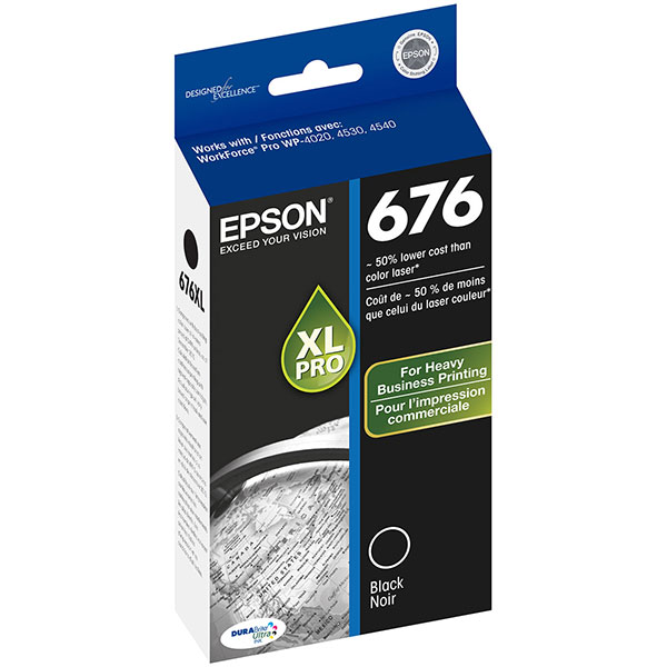 Epson T676XL120 (Epson 676XL) OEM Black Inkjet Cartridge