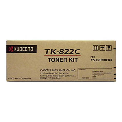 Kyocera Mita 1T02HPCUS0 (TK-822C) OEM Cyan Toner Cartridge