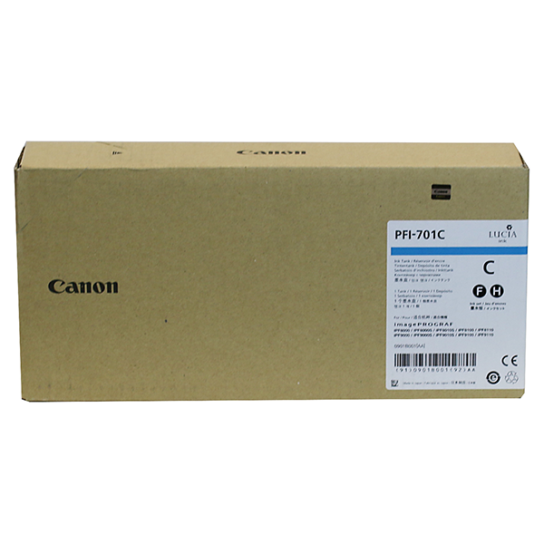 Canon 0901B001 (PFI-701C) OEM Cyan Inkjet Cartridge